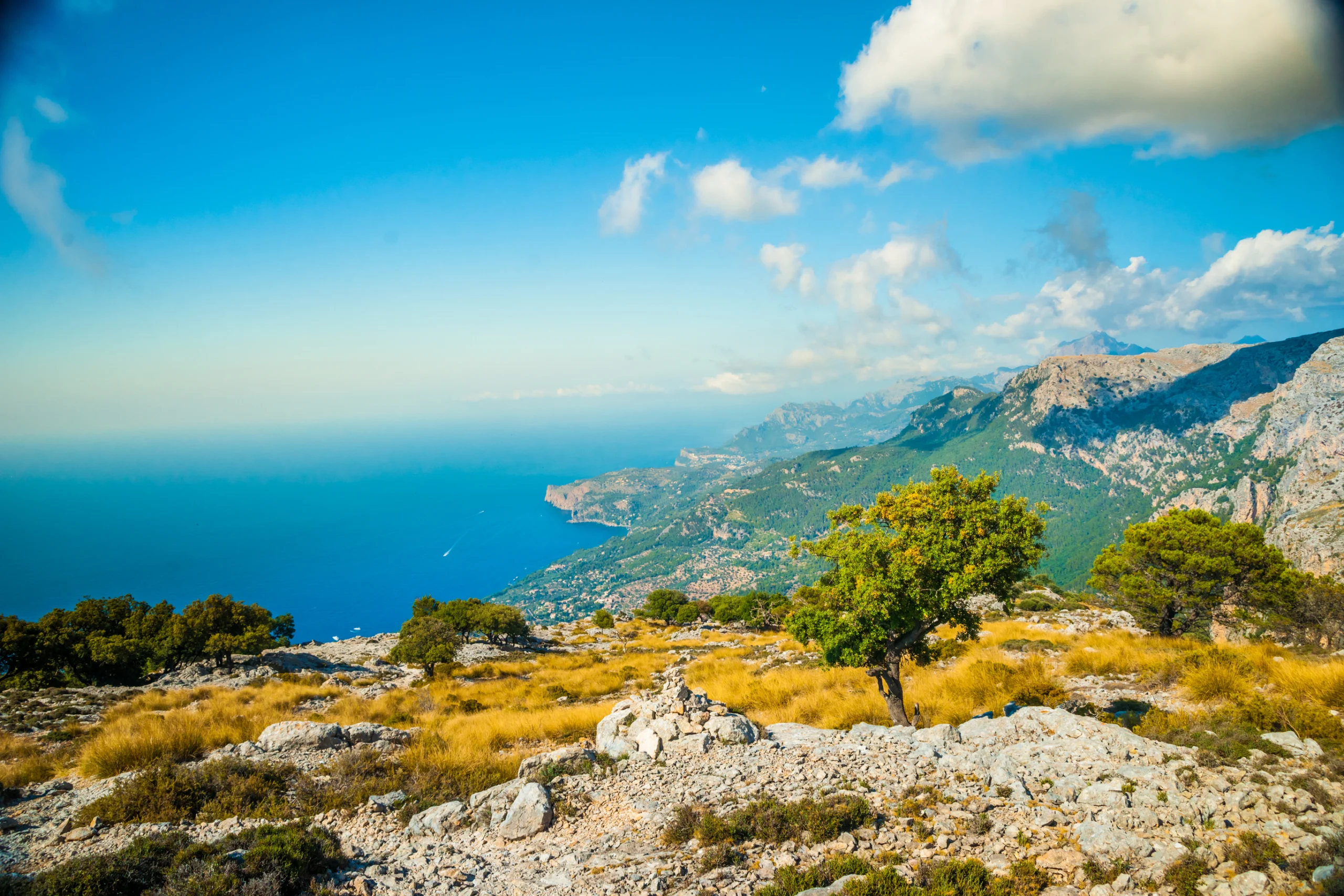 Beautiful mountains on the western part of Mallorca island, Spai