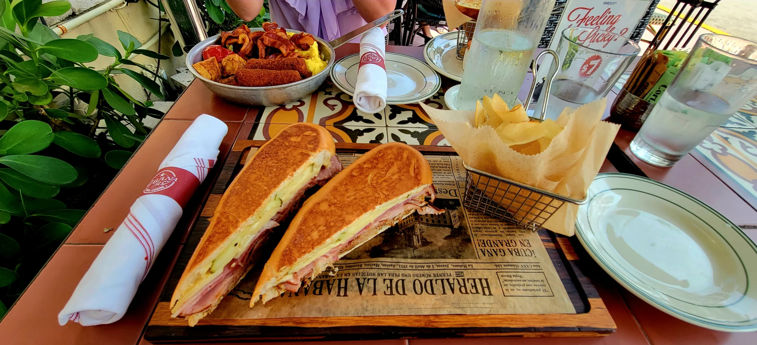 Cuban Sandwich in south beach restaurant Miami Florida