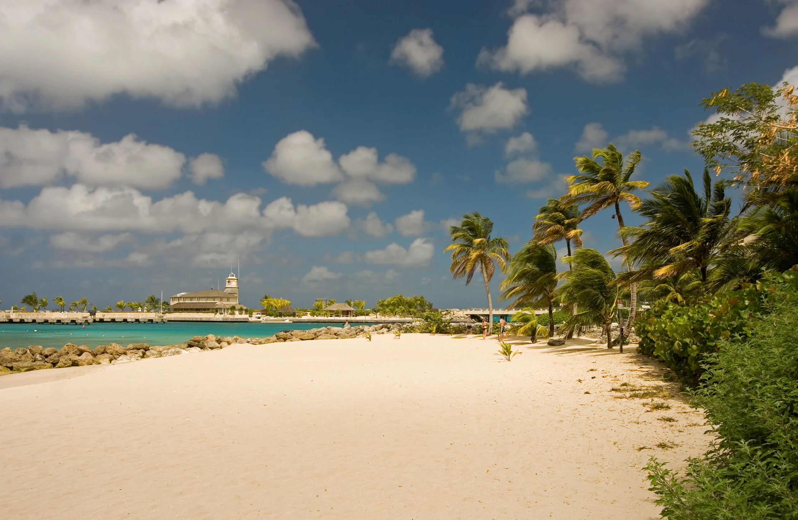 A tranquil beach at port st charles, barbados