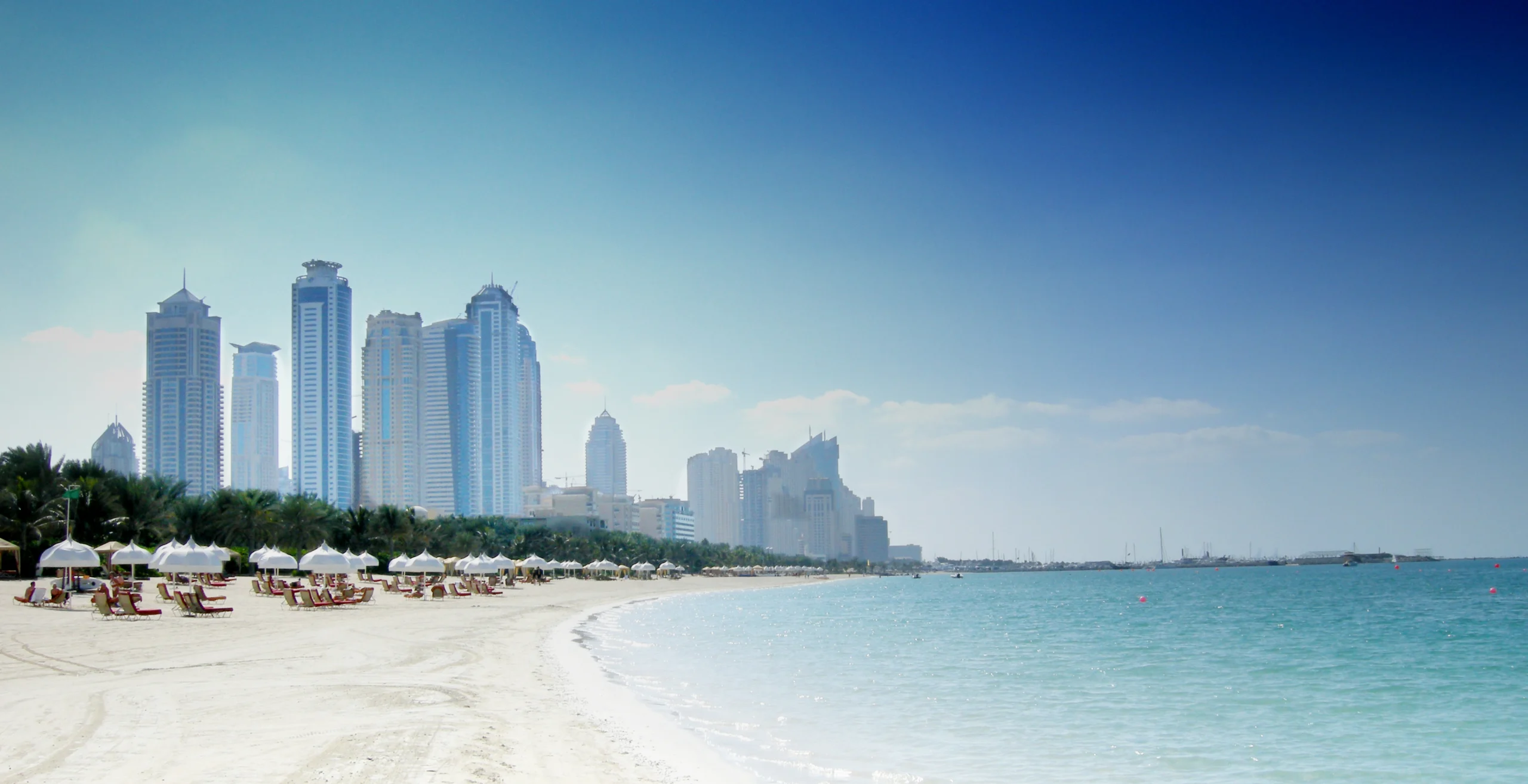 View of the Jumeirah beach in Dubai
