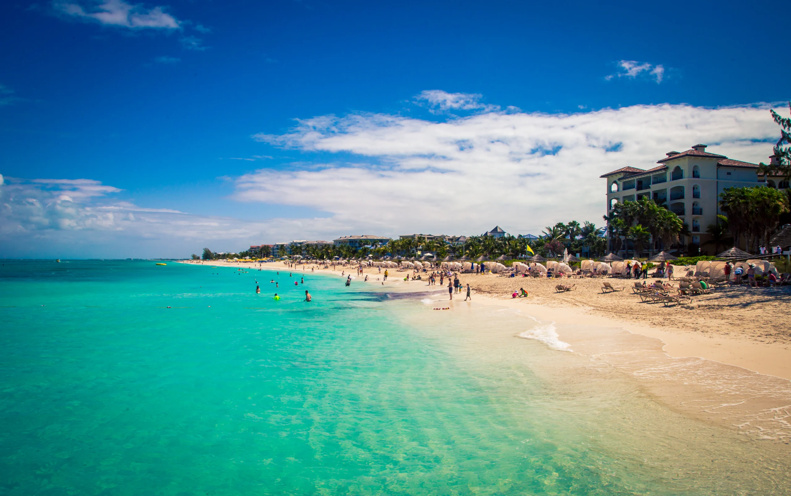 Grace bay beach on the coast of Turks and Caicos