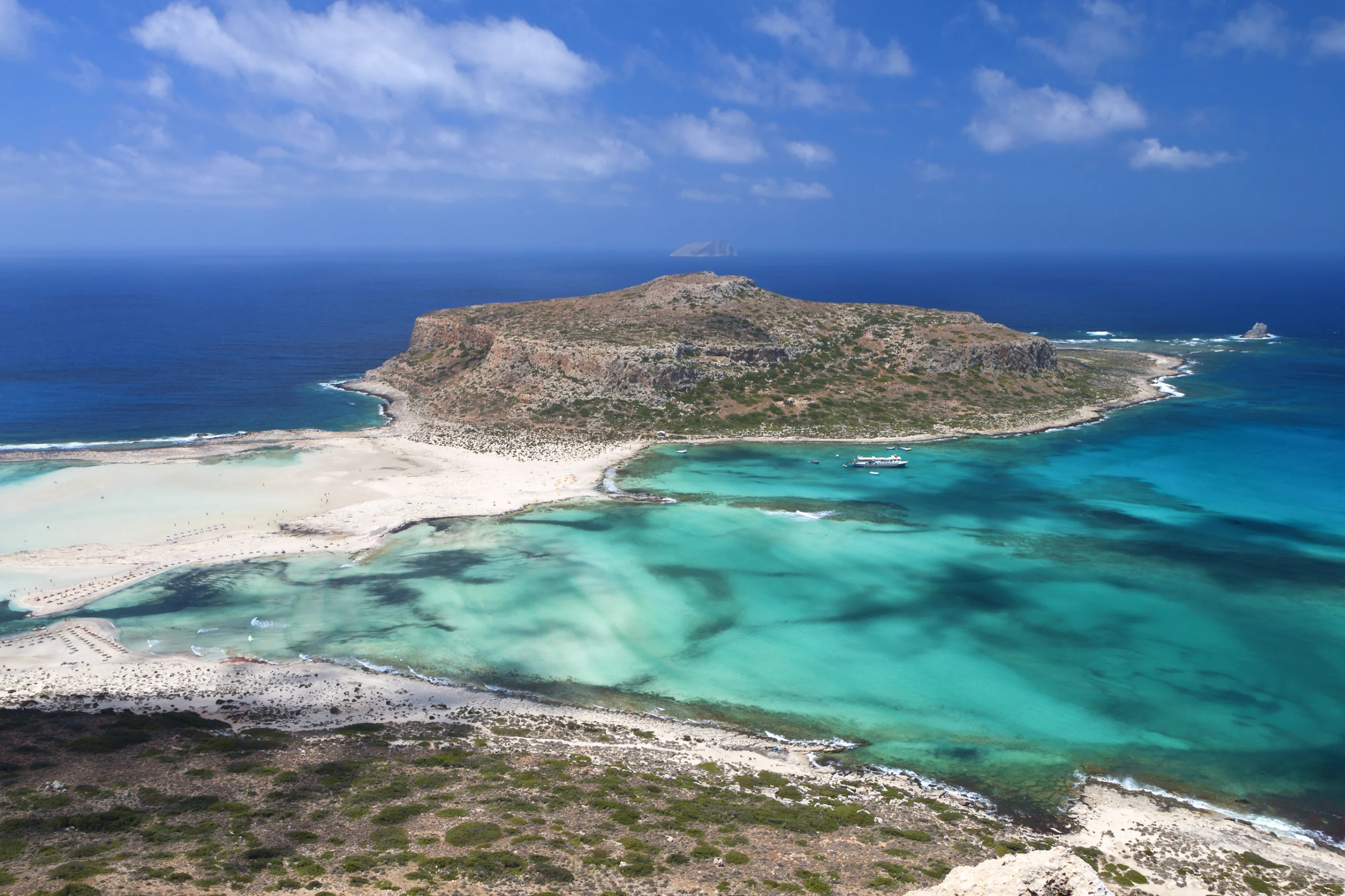Landscape of Balos beach at Crete island in Greece
