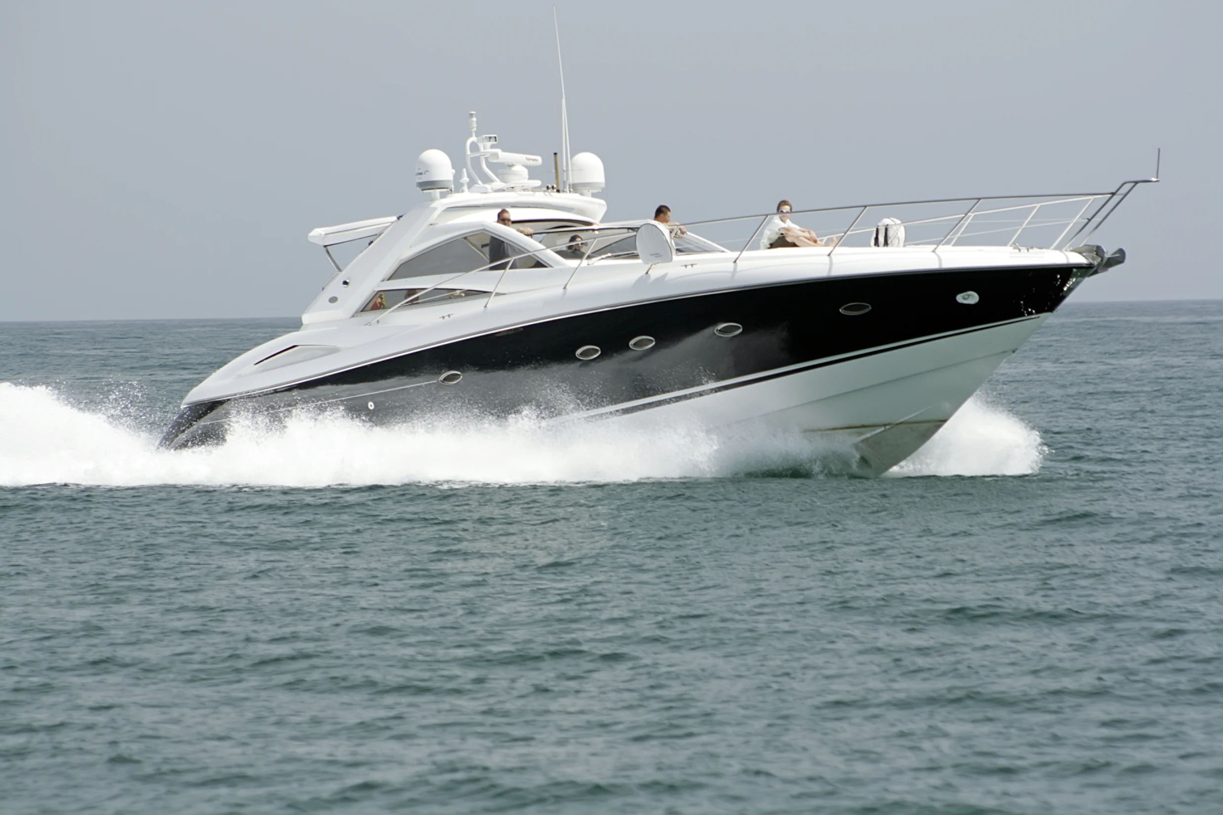 The Sunseeker Portofino 53 small yacht.