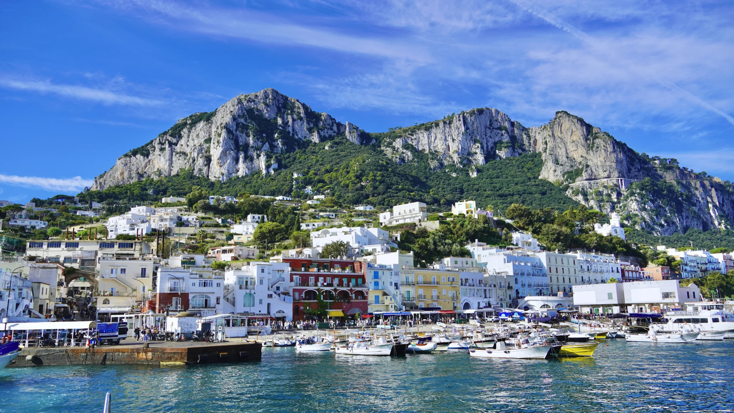 Capri and the town of Marina Grande
