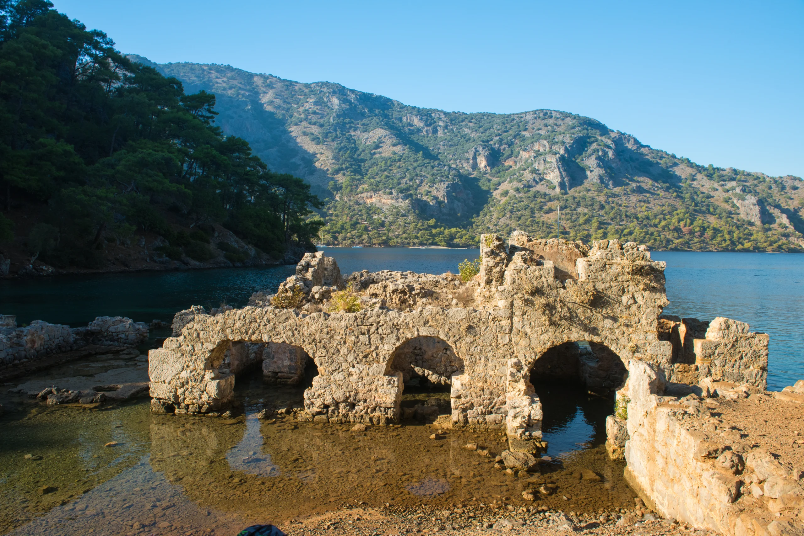 Ruins of Cleopatra bathing, Marmaris, Turkey.