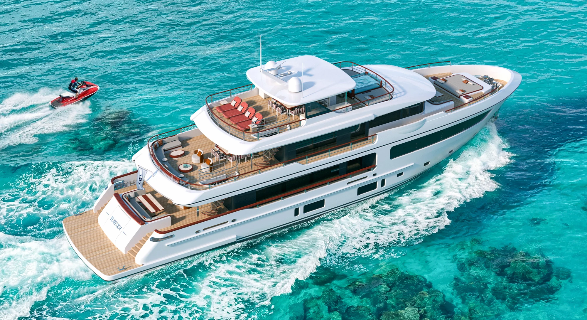 Infinity Hot Tub, Rattan Ceilings, Firepit at Sea: This Superyacht Concept Is Redefining Barefoot Luxury