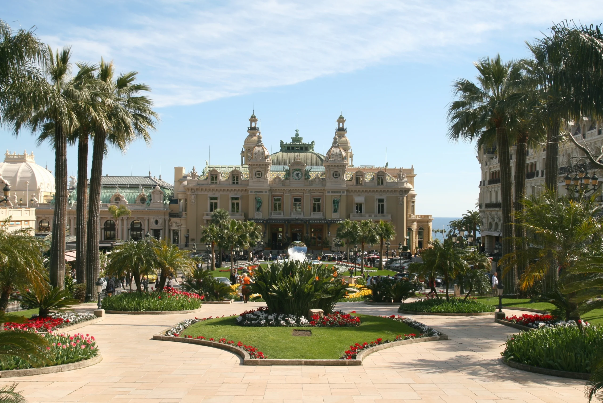 Casino de Monte-Carlo. View of Casino and park. Monte-Carlo, Monaco