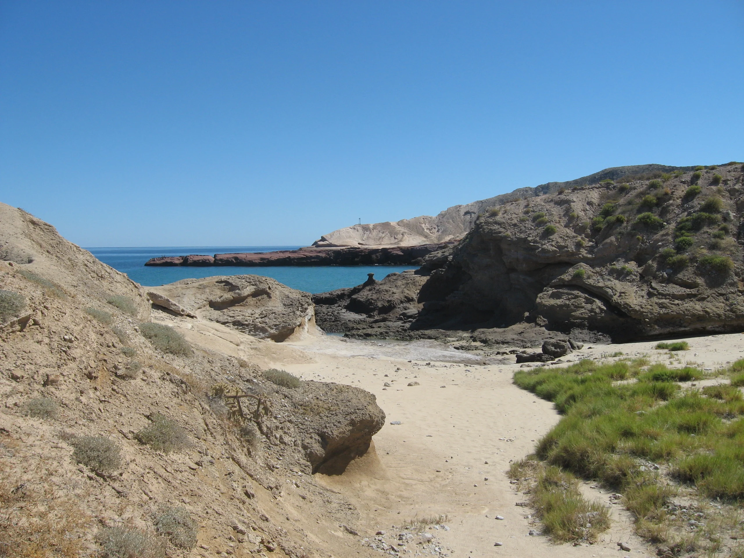 sandy beach at Isla San José
