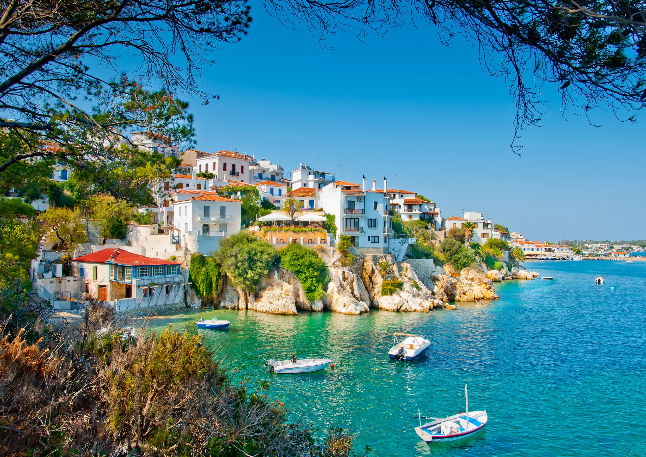 The old Skiathos. The Old part in town of island Skiathos in Greece