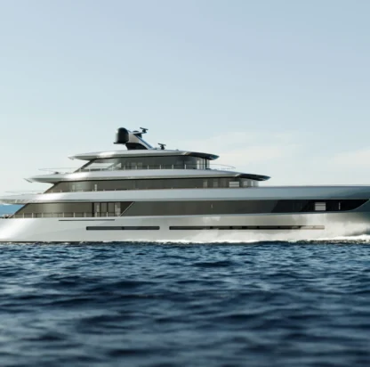 This Sleek 197-Foot Superyacht Concept Has a Private Owner’s Deck — and Design Cues From Japanese Ink Painting