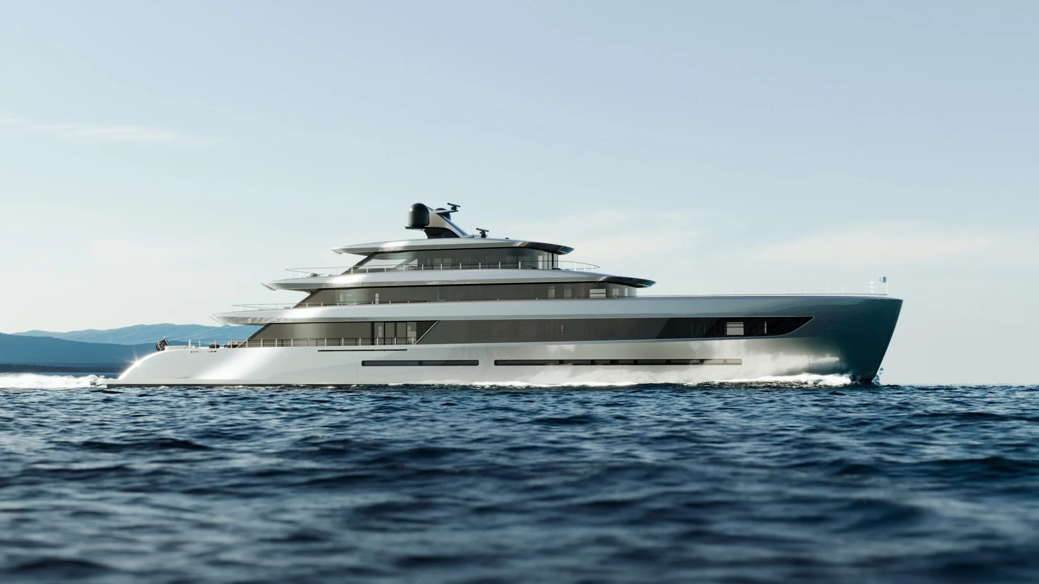 This Sleek 197-Foot Superyacht Concept Has a Private Owner’s Deck — and Design Cues From Japanese Ink Painting