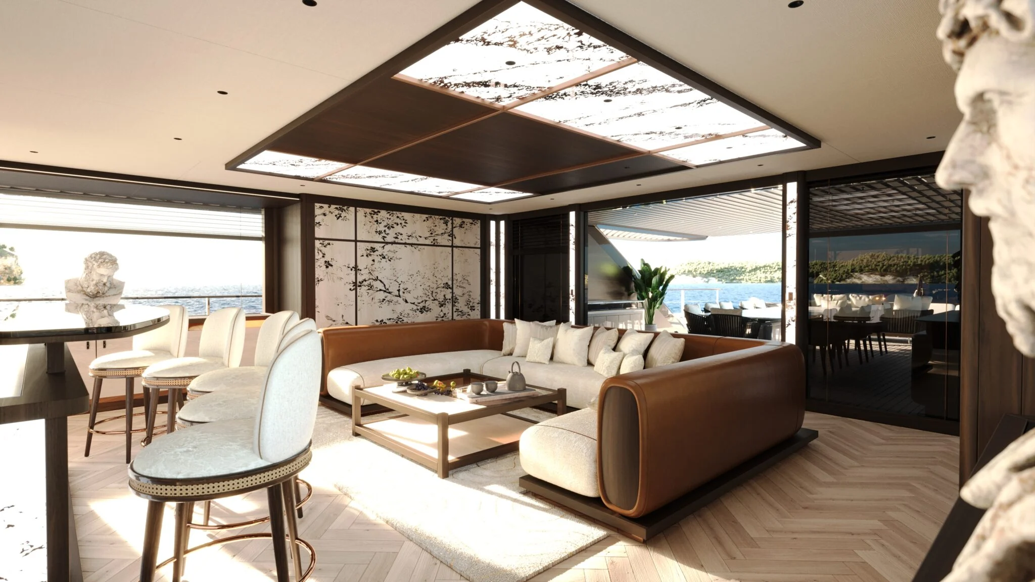 interior of Aeon superyacht
