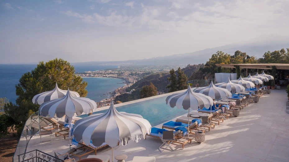outdoor pool at San Domenico Palace, Taormina, A Four Seasons Hotel