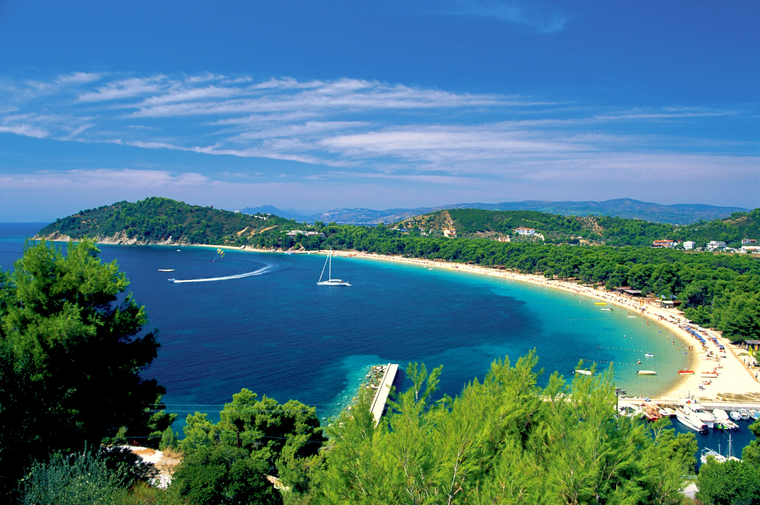 Skiathos, sporades islands, greece. Koukounaries beach at skiathos, greece
