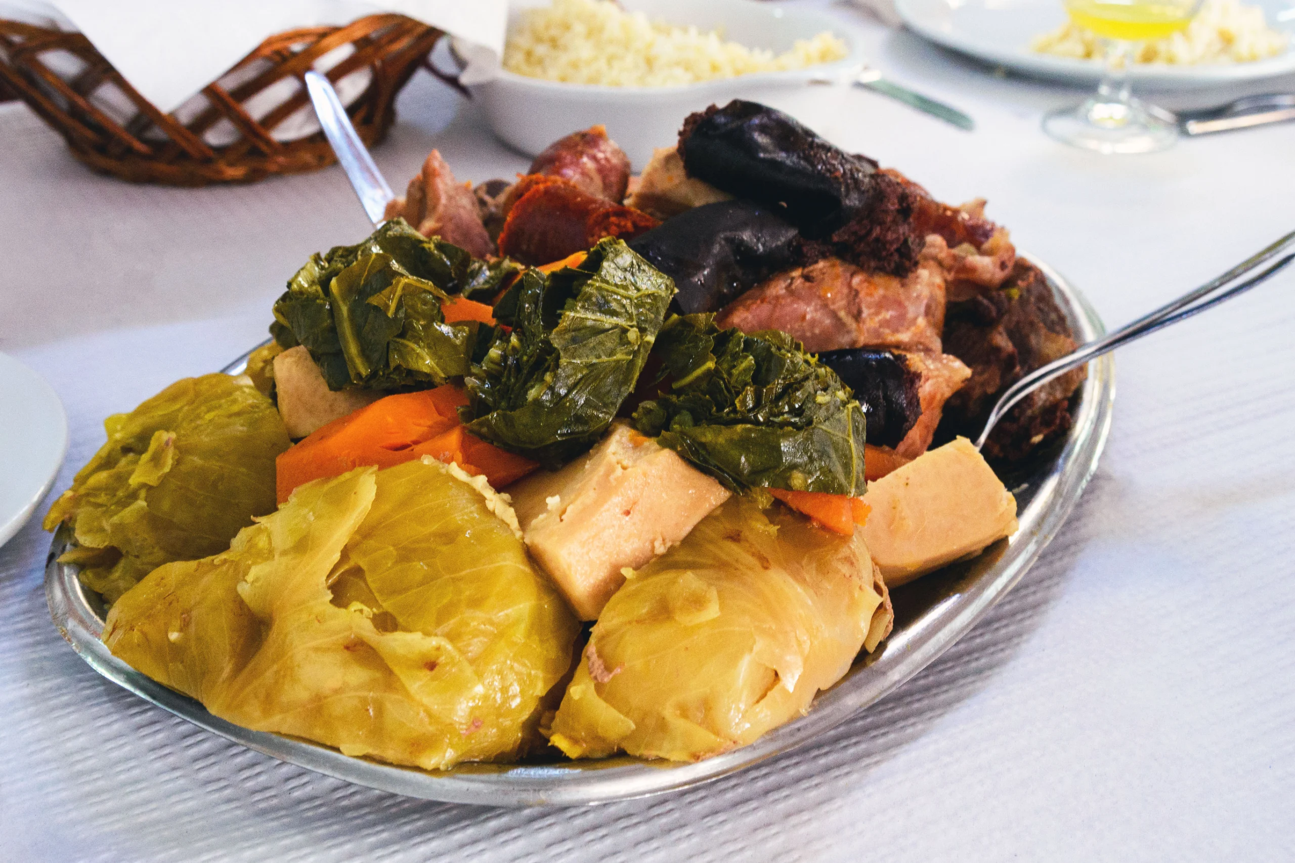 The famous traditional dish of the Azores is Cozido das Furnas