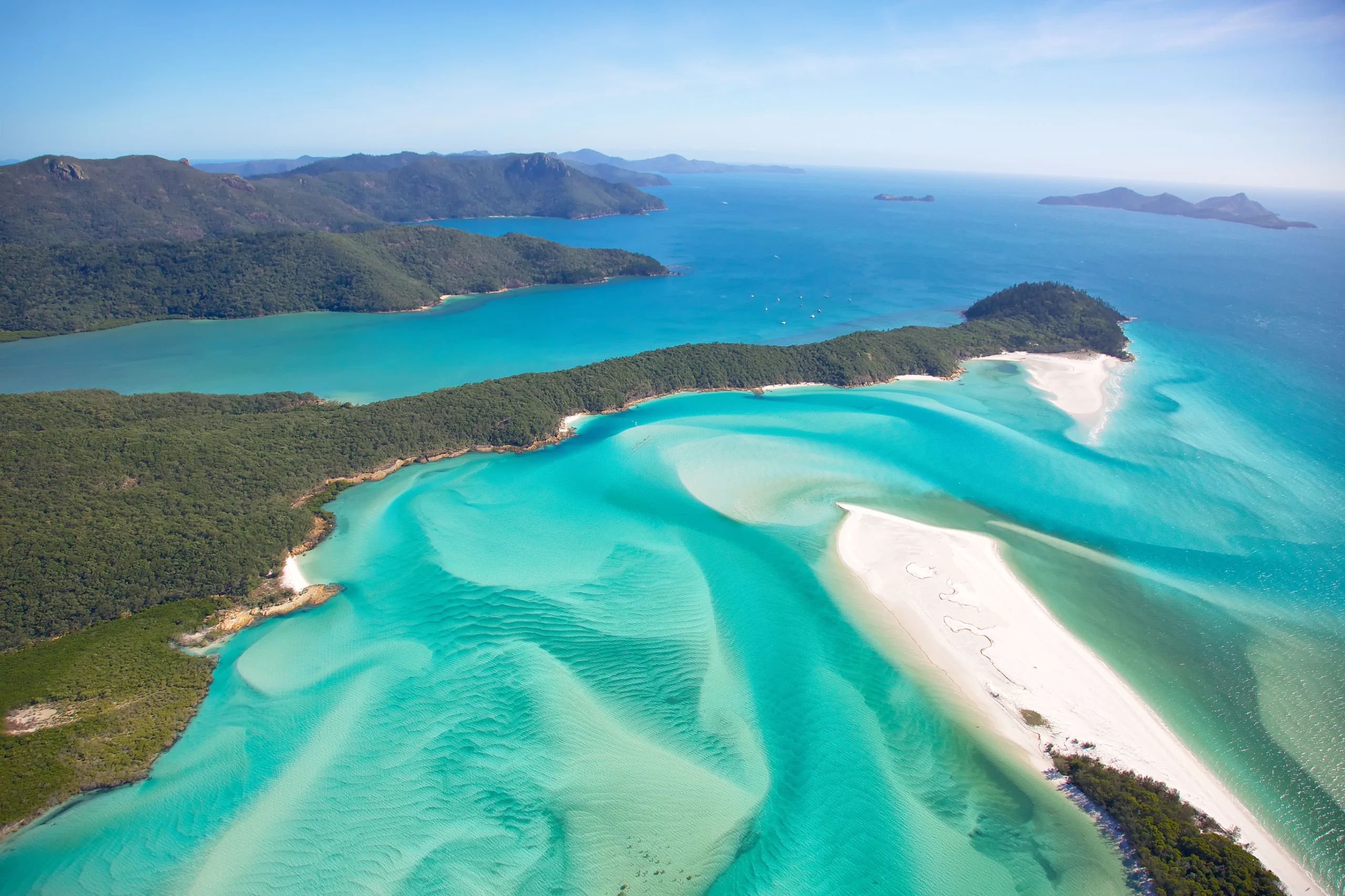 Whitsunday Islands. Aerial landscape of Whitehaven Beach in the Whitsundays, Queensland Australia.