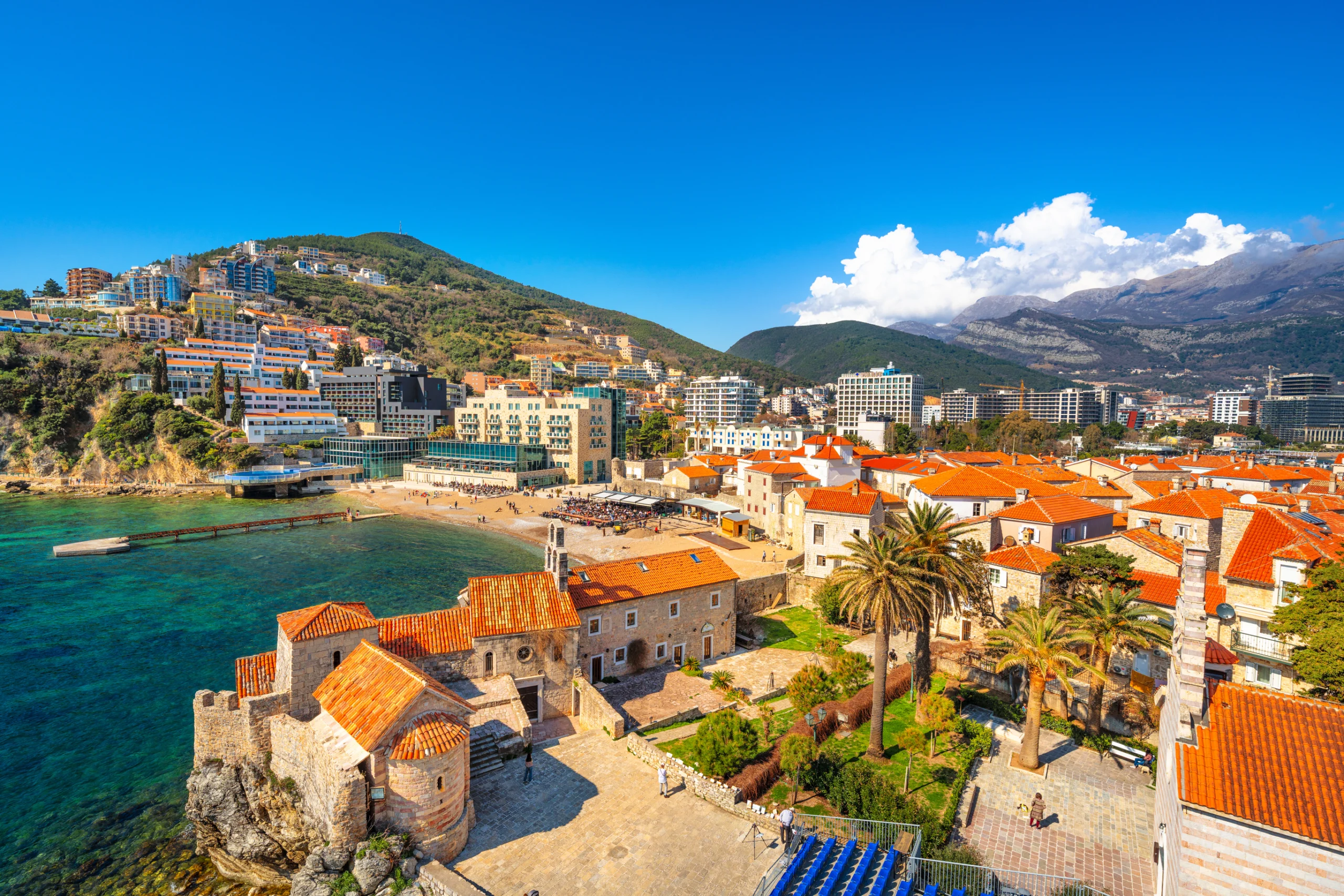 Budva, Montenegro with Plaza Ricardova Glava