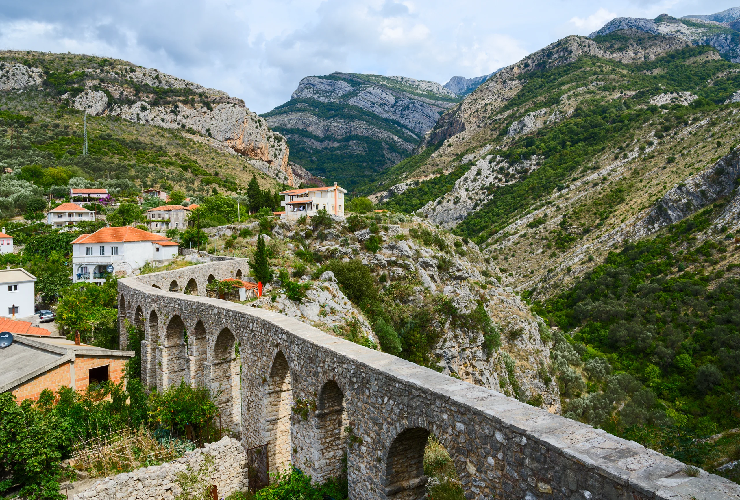 Ancient Aqueduct in Old Bar, Montenegro