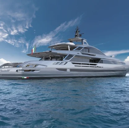 This Italian Superyacht Does 30 Knots and Still Has a Two-Level Beach Club