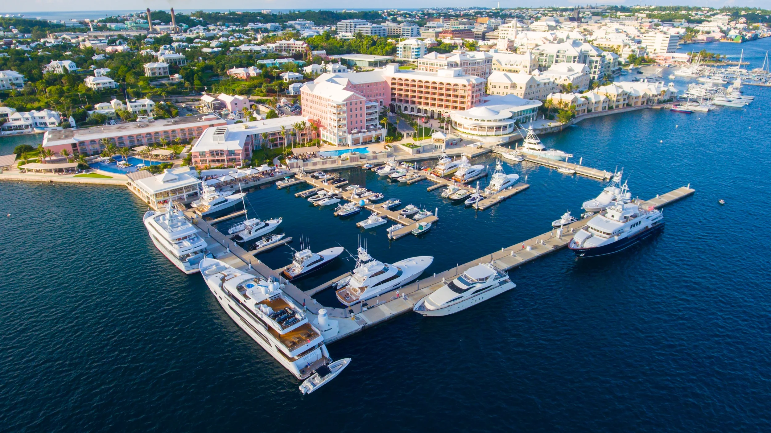 aerial of Hamilton Princess in Bermuda