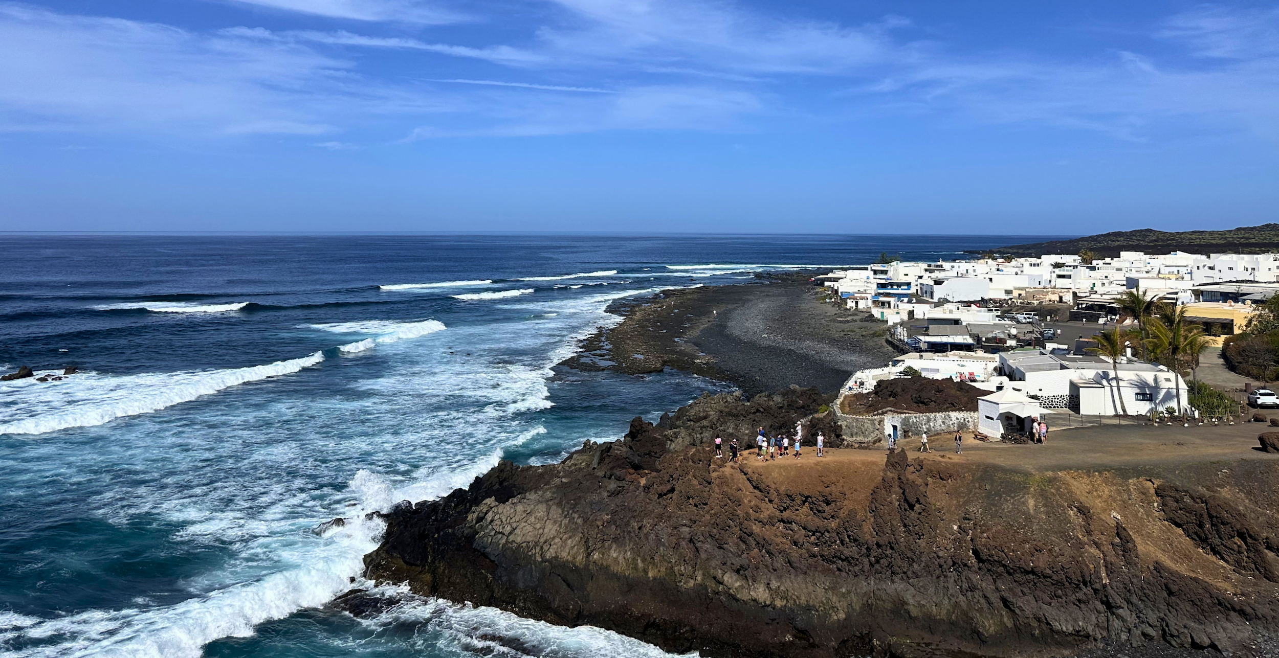 Lanzarote coast with crashing waves