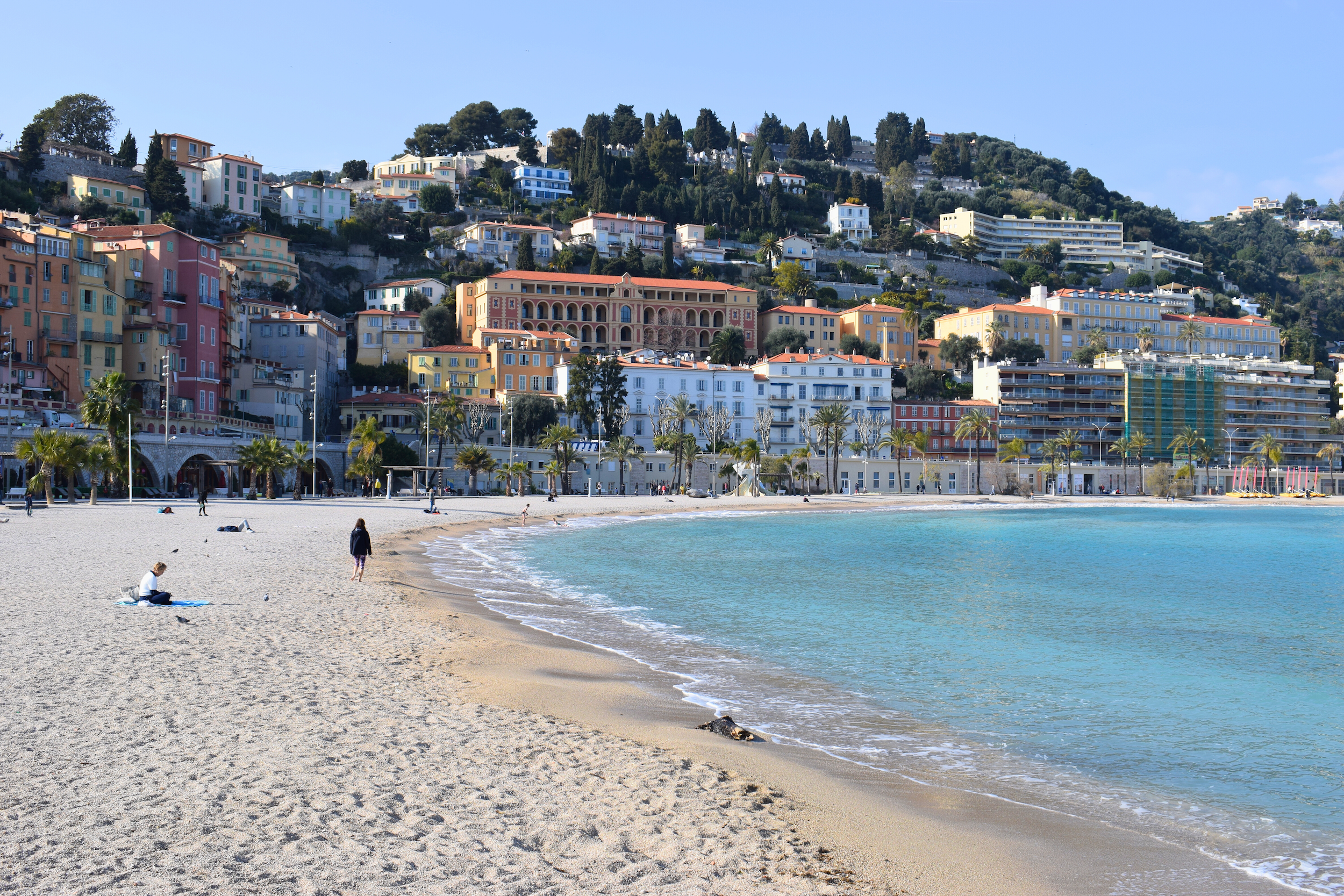 coastal shoreline at Menton, France
