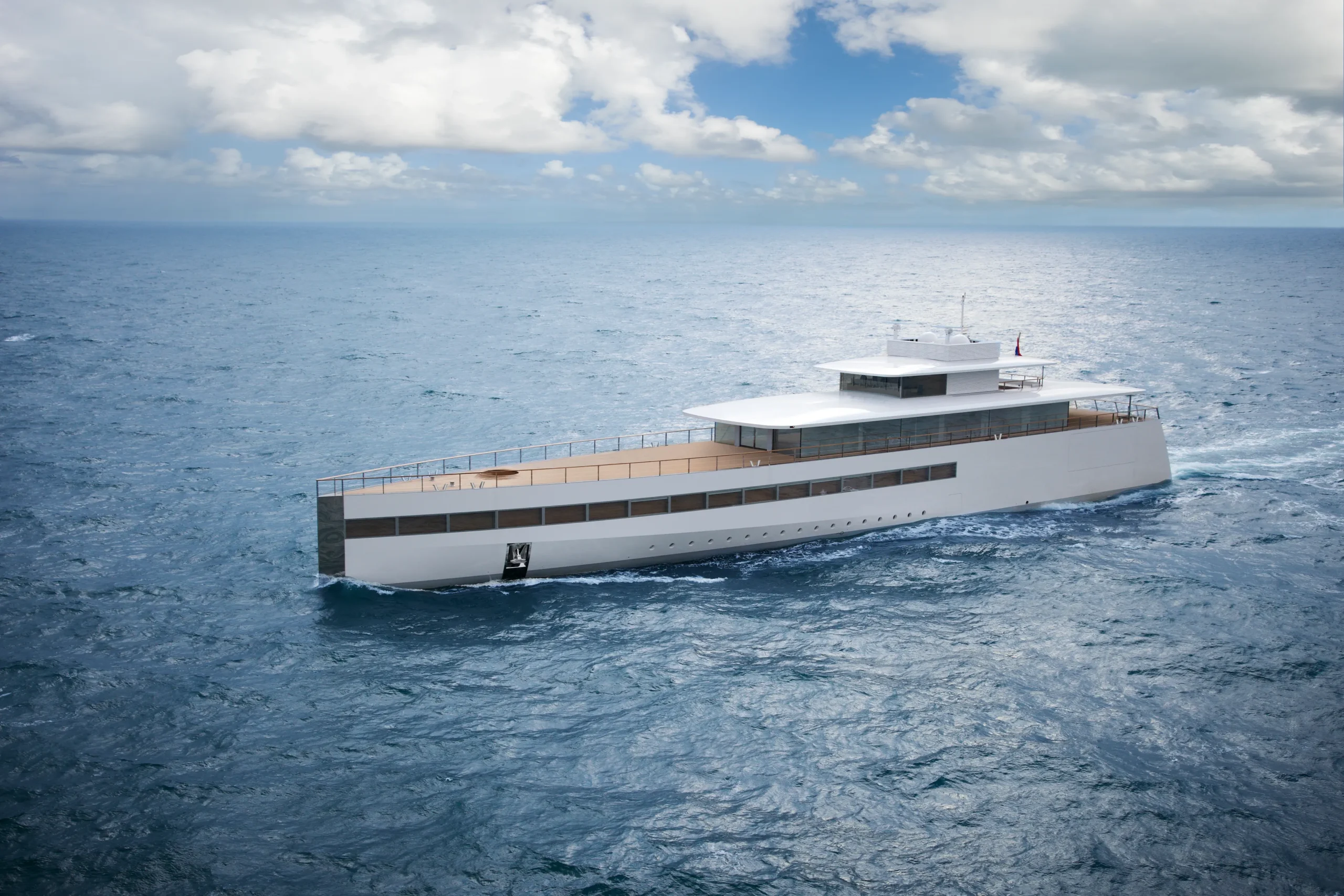 aerial of Venus superyacht
