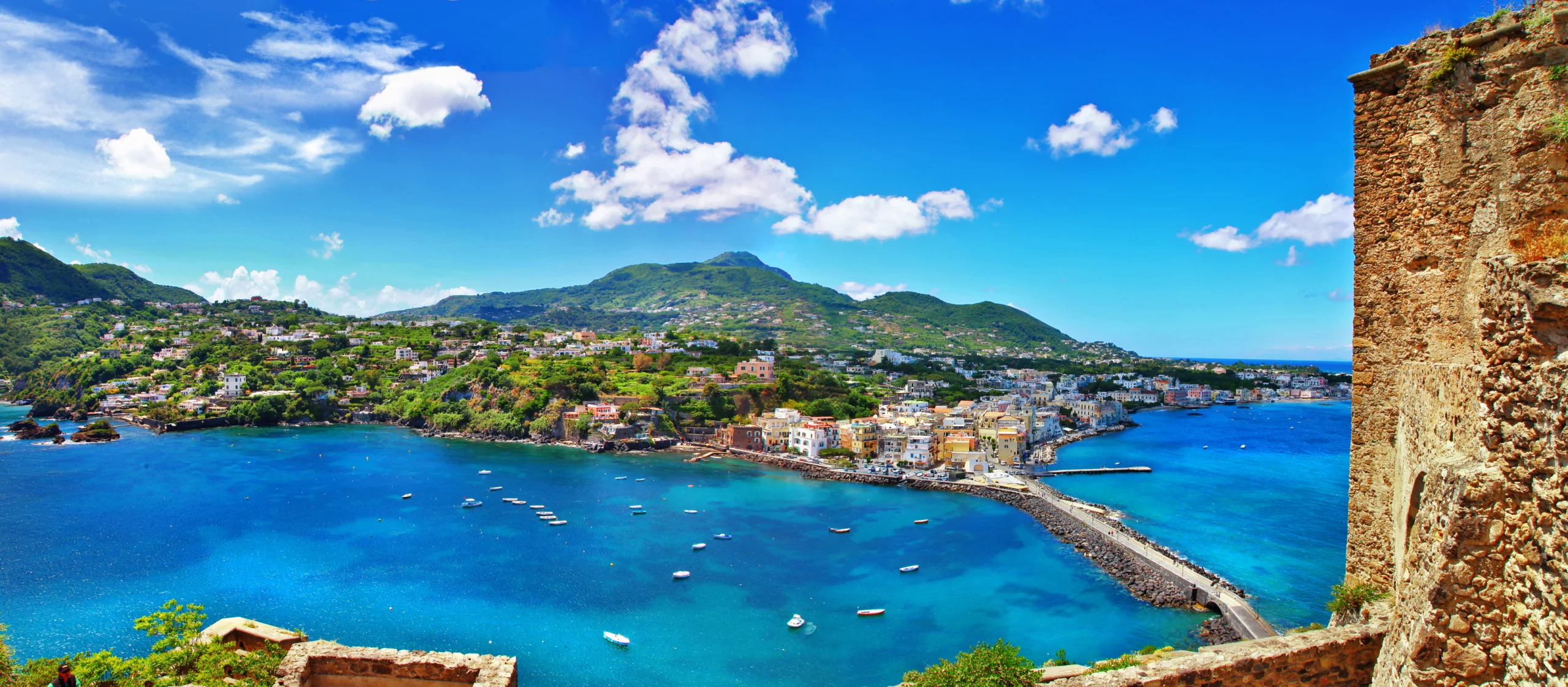 Ischia island. Beautiful Ischia isalnd - view from castle. Italy