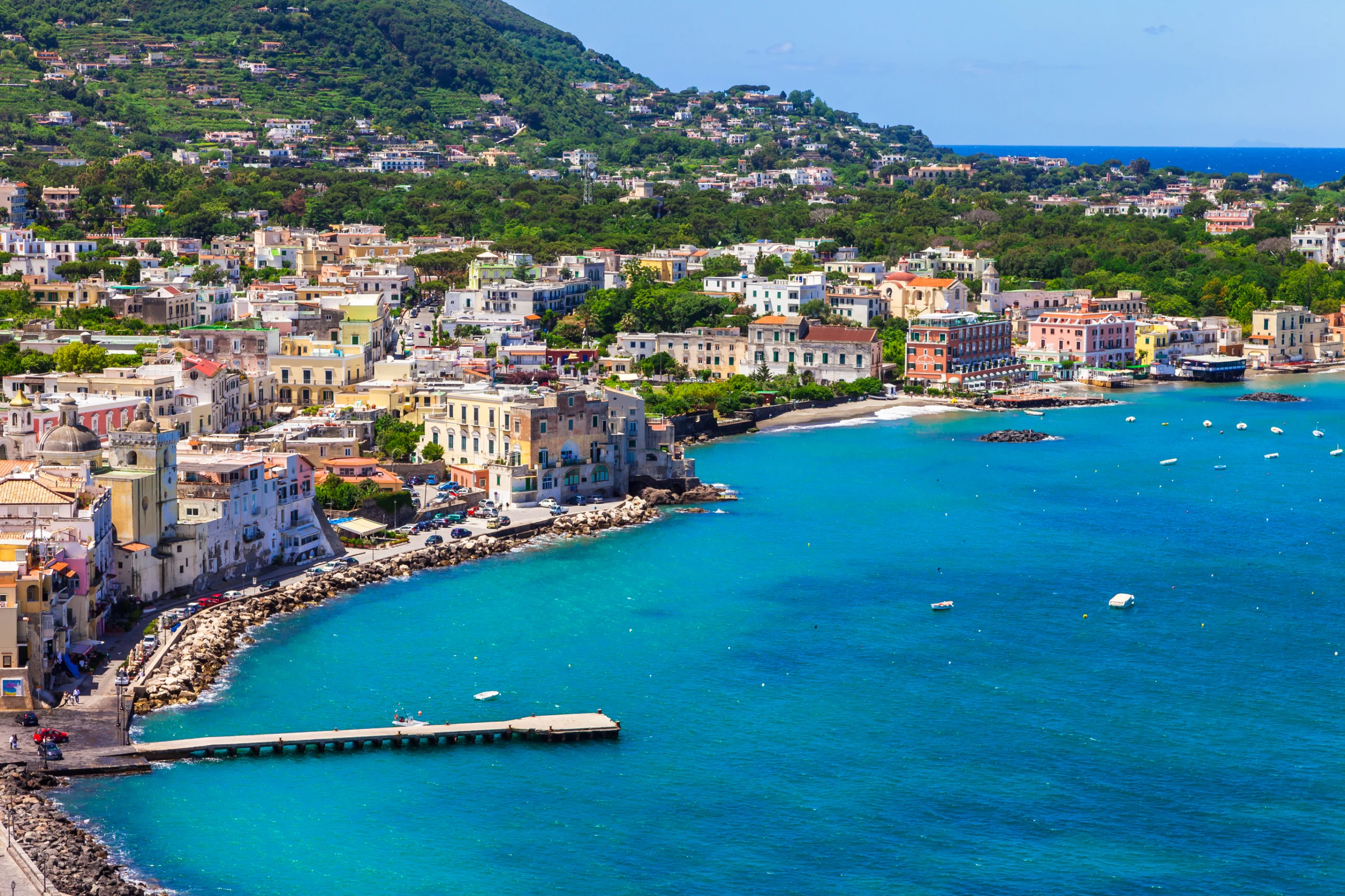 Ischia island - view from castle Aragonese, Italian holidays