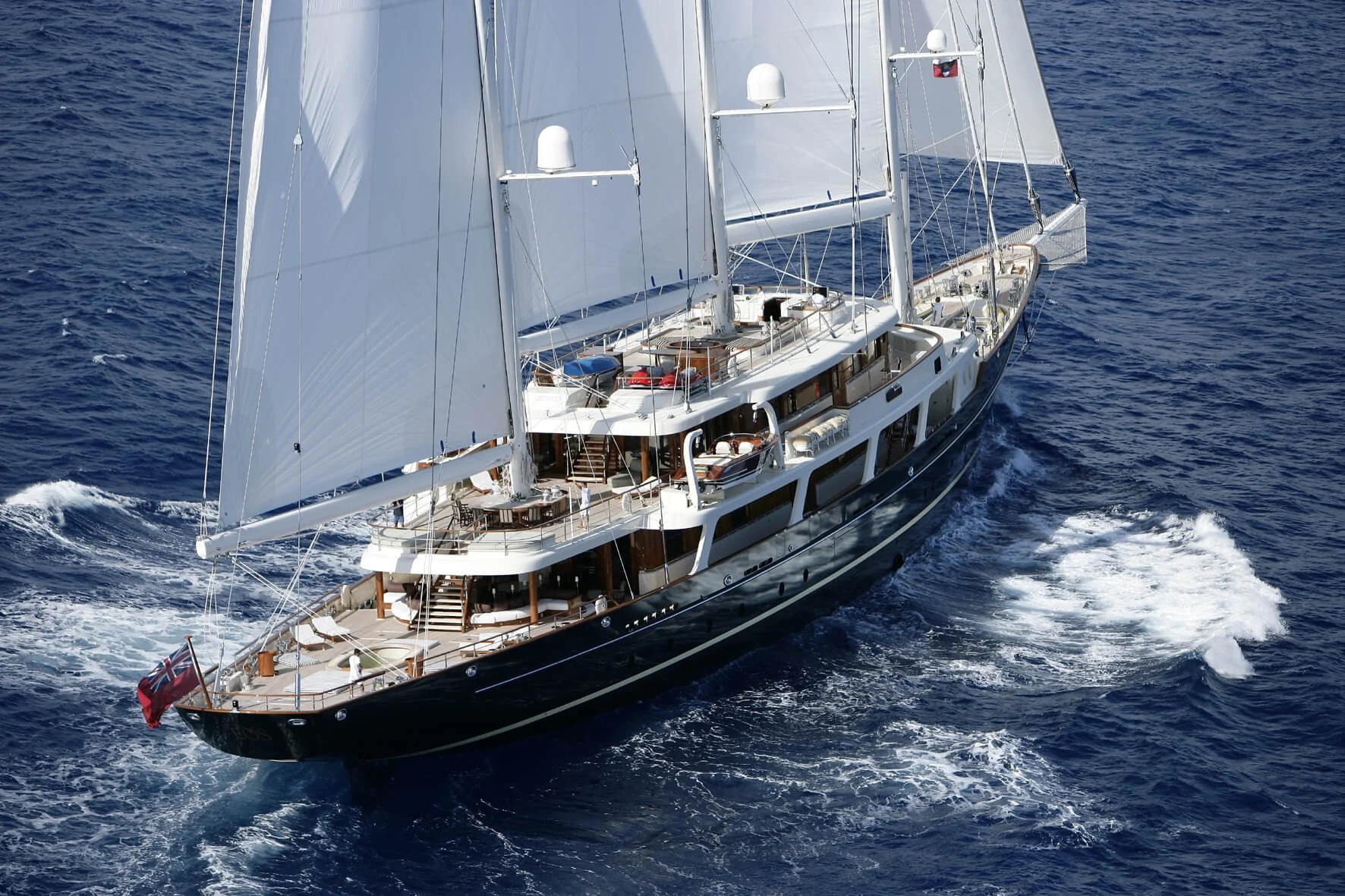 aerial of Eos superyacht