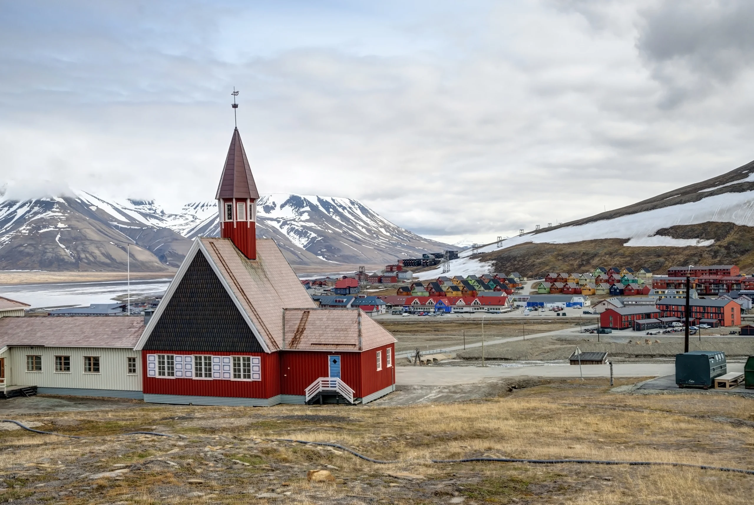 Church in Longyearbyen, Svalbard, Norway. Church in summer in Longyearbyen, Svalbard, Norway