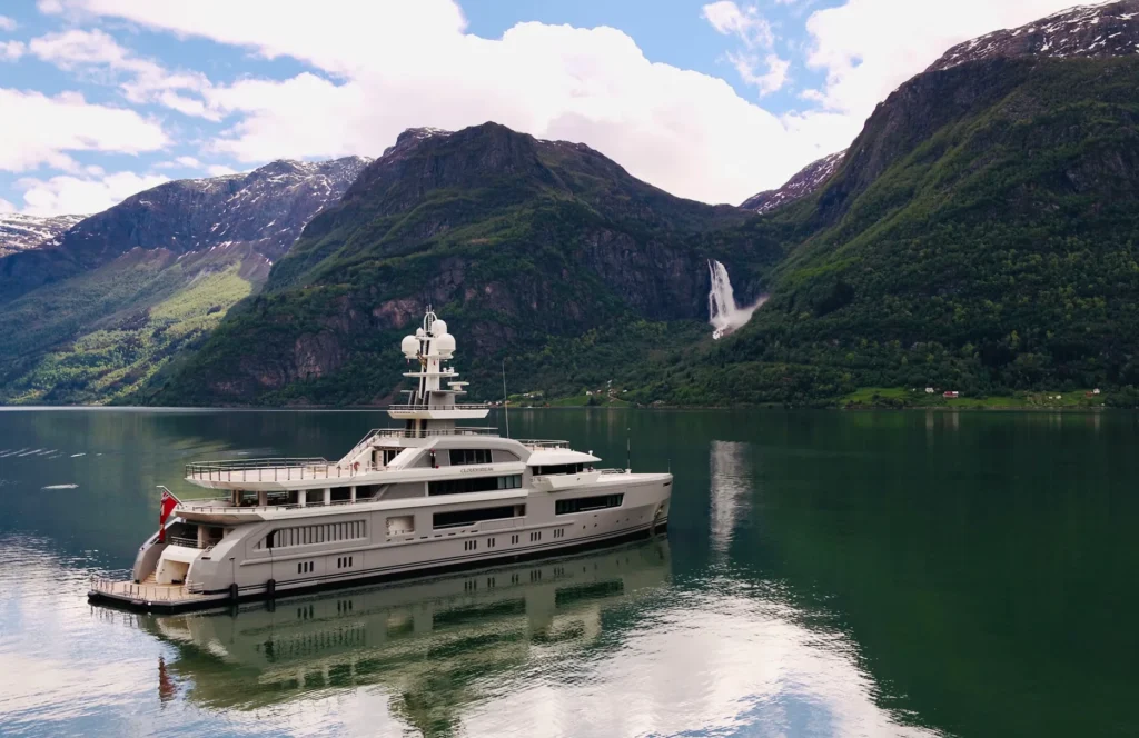 Slightly arial view of the Cloudbreak explorer yacht by
Abeking & Rasmussen